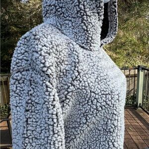 Love Black and White Sherpa Hoodie. Size M.